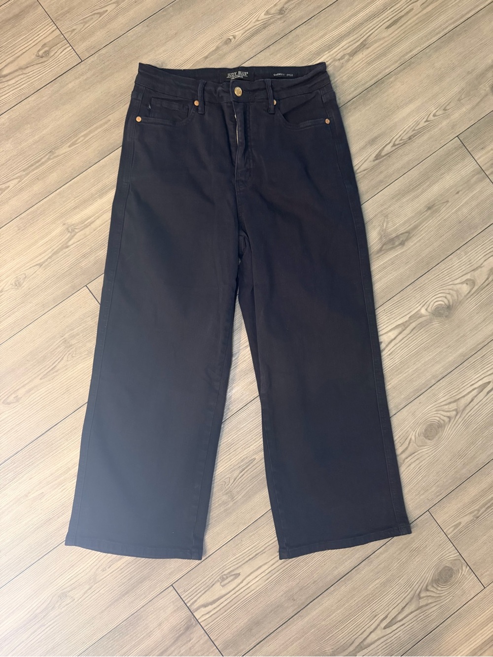 Judy Blue Navy Wide Leg Crop High-Rise Jeans size 9